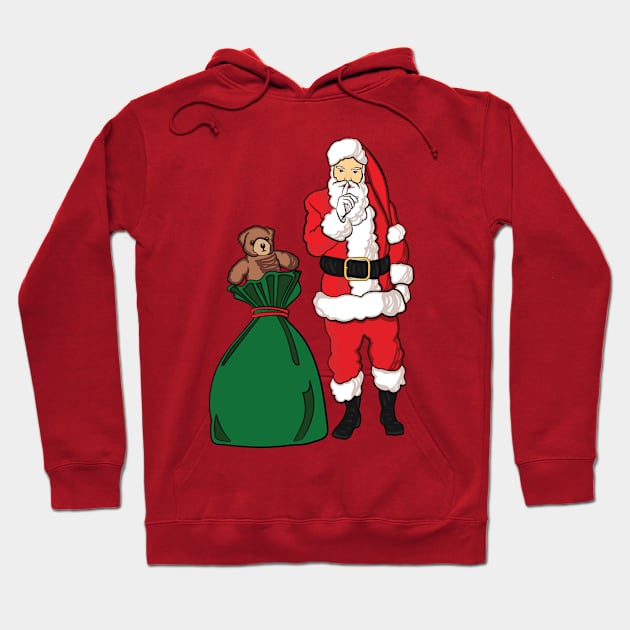 Christmas Santa Claus Hoodie by evisionarts